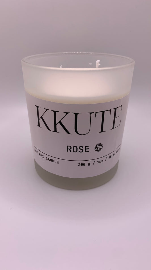 Rose Fragrance, 7oz Soy wax, 2 wick, Luxury Candle